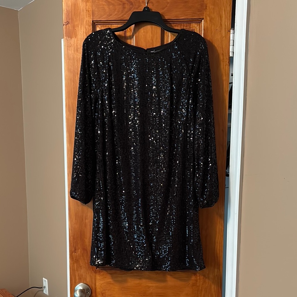 H & M Black Sequin Dress, NWT